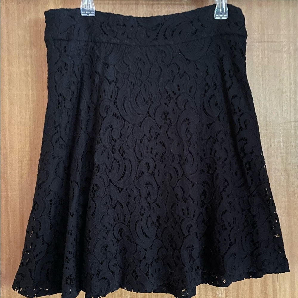 Alfani Black Lined Lace Skirt, Size 8